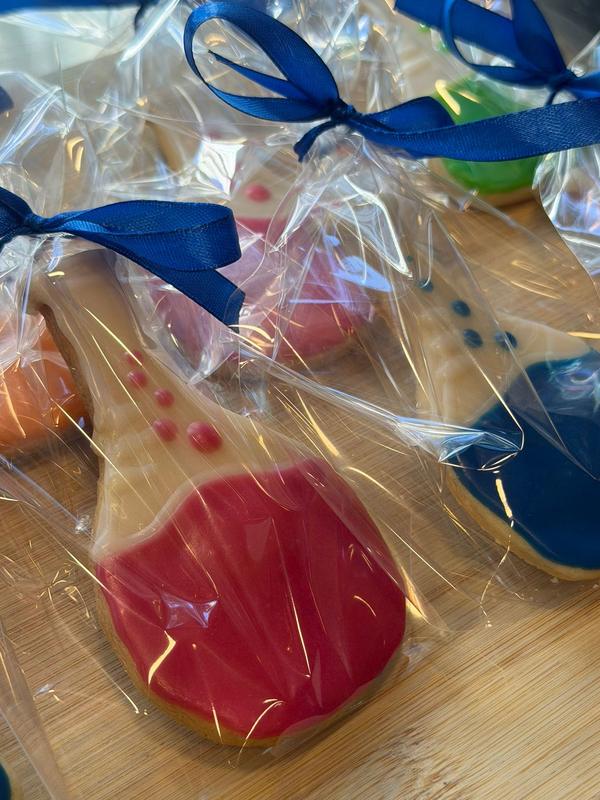 Galletas con forma de probeta que los niños se llevan a casa